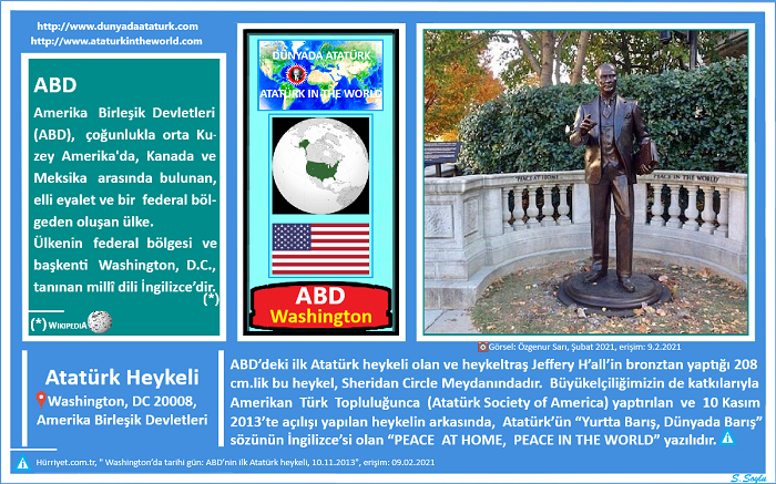 Dünyada Atatürk: ABD-Washington Atatürk Heykeli