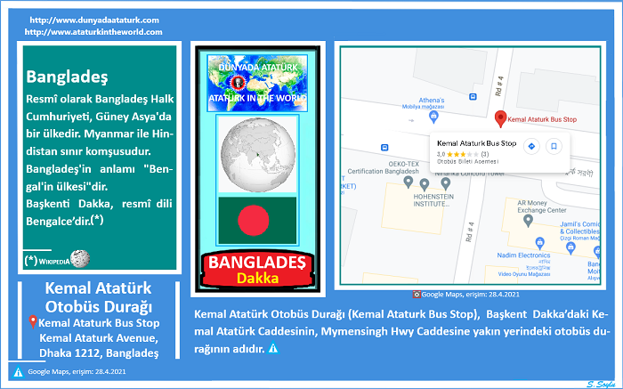 Dünyada Atatürk: Bangladeş-Dakka Kemal Atatürk Otobüs Durağı