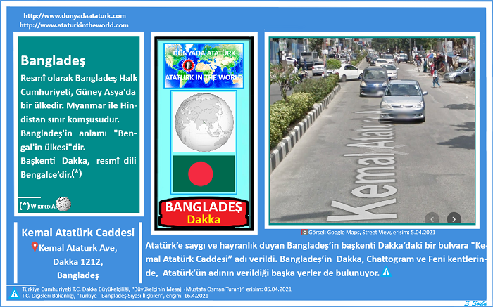 Dünyada Atatürk: Bangladeş-Dakka Kemal Atatürk Caddesi