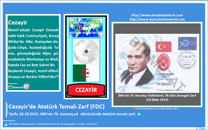 Dünyada Atatürk: Cezayir Atatürk Temalı Zarf