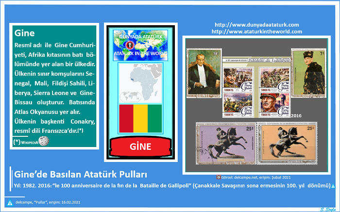 Dünyada Atatürk: Gine Atatürk Pulu