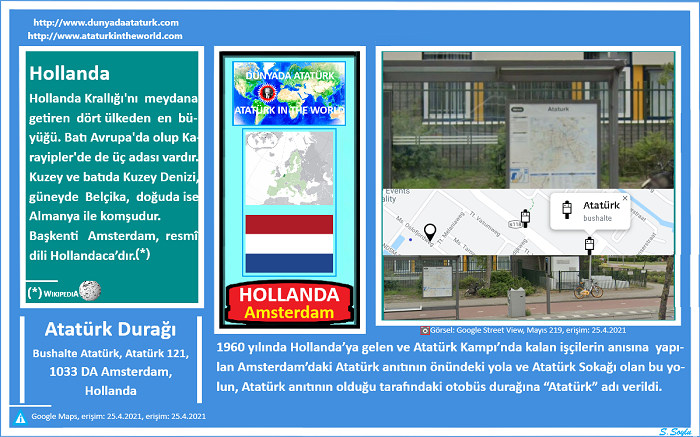 Dünyada Atatürk: Hollanda-Amsterdam Atatürk Otobüs Durağı