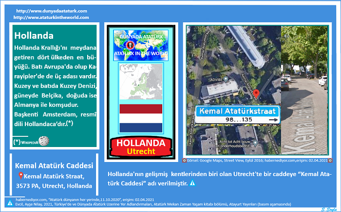 Dünyada Atatürk: Hollanda-Utrecht Kemal Atatürk Caddesi
