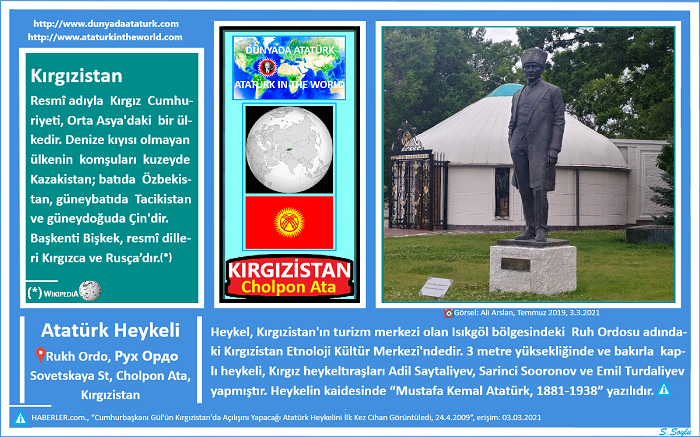 Dünyada Atatürk: Kırgızistan-Cholpon Ata Atatürk Heykeli