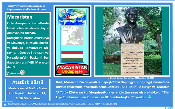 Dünyada Atatürk: Macaristan-Budapeşte Atatürk Büstü