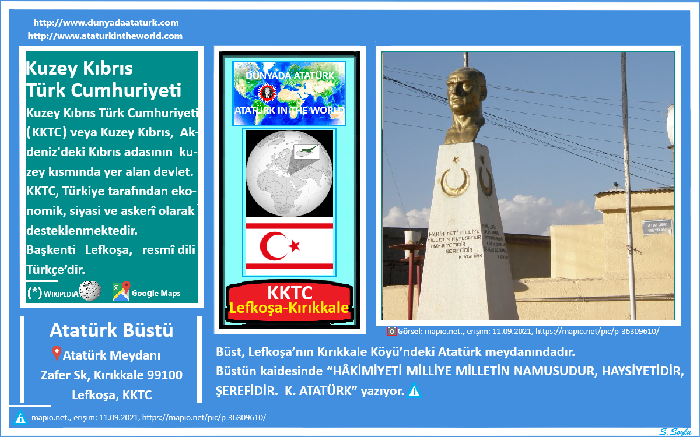 Dünyada Atatürk: KKTC-Lefkoşa, Kırıkkale Köyü Atatürk Büstü