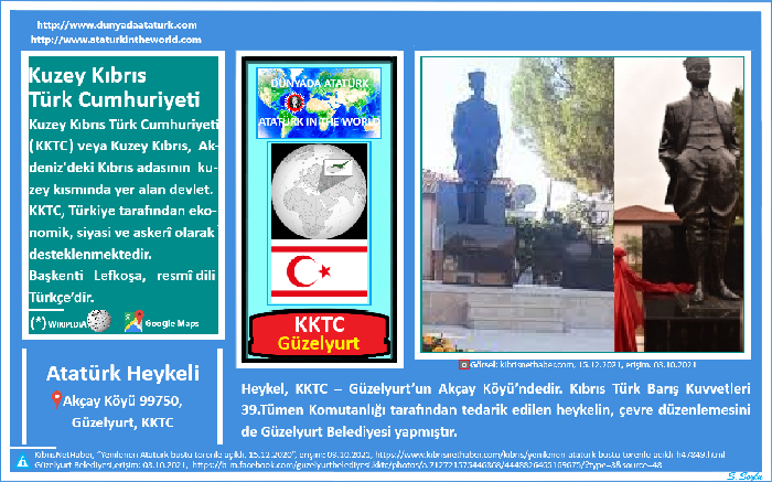 Dünyada Atatürk: KKTC-Güzelyurt (Akçay), Atatük Heykeli