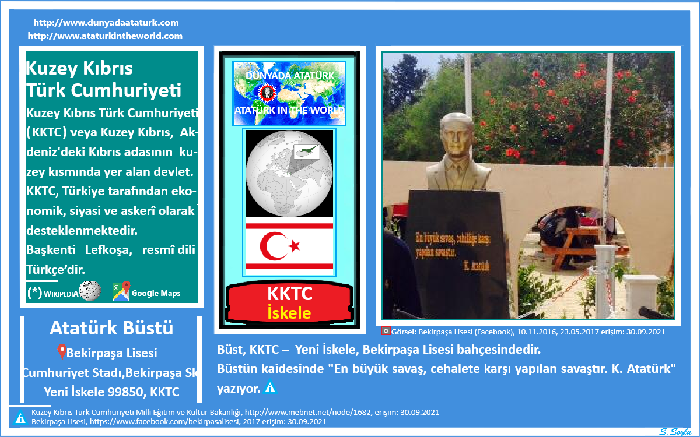 Dünyada Atatürk: KKTC-İskele, Bekirpaşa Lisesi Atatürk Büstü