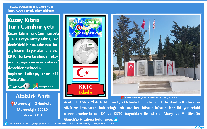 Dünyada Atatürk: KKTC-İskele, Mehmetçik Ortaokulu Atatürk Anıtı