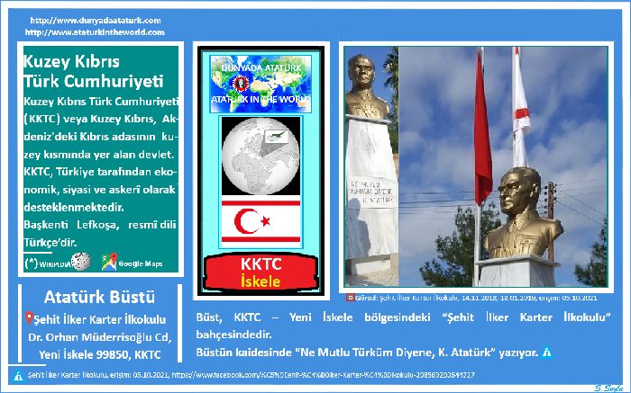 Dünyada Atatürk: KKTC-İskele, Şehit İlker Karter İlkokulu Atatürk Büstü