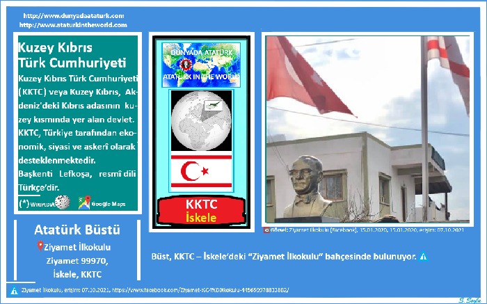 Dünyada Atatürk: KKTC-İskele, Ziyamet İlkokulu Atatürk Büstü