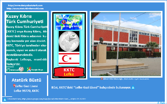 Dünyada Atatürk: KKTC-Lefke, Lefke Gazi Lisesi Atatürk Büstü