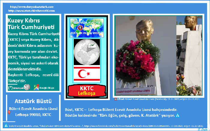 Dünyada Atatürk: KKTC-Lefkoşa, Bülent Ecevit Anadolu Lisesi Atatürk Büstü