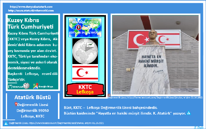 Dünyada Atatürk: KKTC-Lefkoşa, Değirmenlik Lisesi Atatürk Büstü