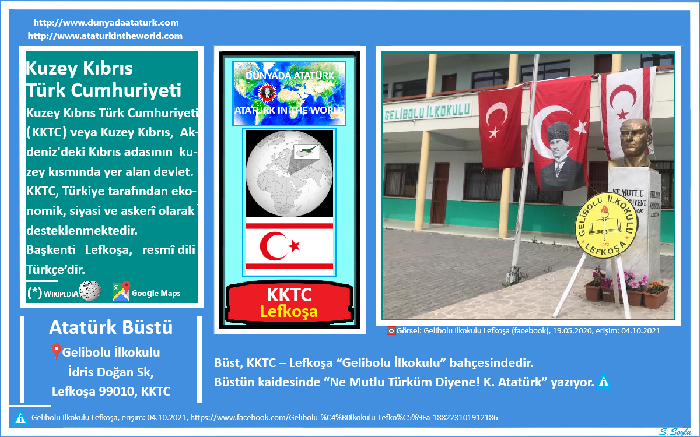 Dünyada Atatürk: KKTC-Lefkoşa, Gelibolu İlkokulu Atatürk Büstü