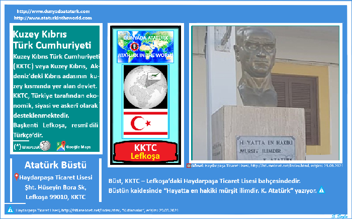 Dünyada Atatürk: KKTC-Lefkoşa, Haydarpaşa Ticaret Lisesi Atatürk Büstü