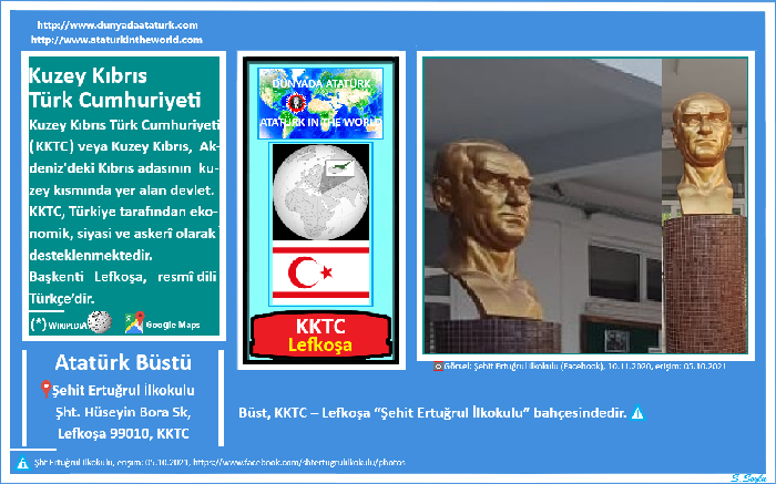 Dünyada Atatürk: KKTC-Lefkoşa, Şehit Ertuğrul İlkokulu Atatürk Büstü